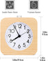 Reynoe 4 Inch Wooden Analog Alarm Clock Battery Operated Non-Ticking with Snooze Button,Night Light,Gentle Wake