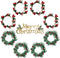 YBB 8Pcs Christmas Candle Rings, Small Artificial Red Berry Wreath Candle Holder Rings, Fits 3 Inch Pillars Candle Tapers for Rustic Wedding Centerpiece Christmas Table Decoration