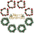 YBB 8Pcs Christmas Candle Rings, Small Artificial Red Berry Wreath Candle Holder Rings, Fits 3 Inch Pillars Candle Tapers for Rustic Wedding Centerpiece Christmas Table Decoration