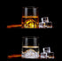 Fire & Ice,Premium Hand-Blown Crystal Whiskey Glasses,Thick Bottom-Gold & Snow,Mountain whiskey glass,Suitable for Bourbon,Scotch,Beer,Cocktail and Various Other Beverages(Golden & Snow, 2PCS)