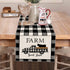 Sambosk Farmhouse Cow Truck Table Runner, Buffalo Check Table Runners for Kitchen Dining Coffee or Indoor and Outdoor Home Parties Decor 13 x 72 Inches