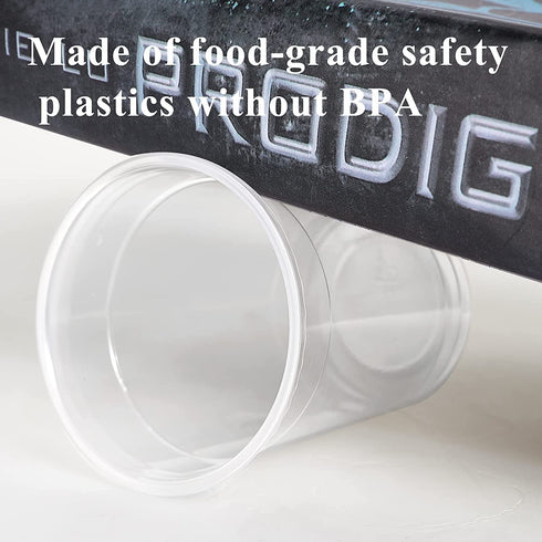 100 Pack 16OZ Clear Plastic Cups, Cold Party Drinking Cups, Clear Disposable Cups Fruit/Ice Cream/Cupcake/Iced Cold Drinks