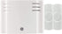 GE Wireless Doorbell Kit, Battery Operated Receiver, 2 Push Buttons Door Bell, 8 Melodies Doorbell Chime, 4 Volume Levels, Classroom Doorbell, 150 Ft Range, White, 19297