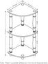 Furinno Turn-N-Tube 3-Tier Corner Display Rack Multipurpose Shelving Unit with Classic Tube, Espresso/Black