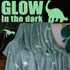 JINCHAN Dinosaur Throw Blanket Glow in The Dark Blue Lightweight Flannel Fleece Throw Blankets for Nursery Couch Bed Decor Magical Blankets All Seasons Gift for Girls Boys Baby Kids 40x60 Inch