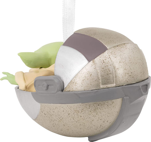Hallmark Star Wars: The Mandalorian The Child in Hovering Pram Christmas Ornament, Multicolor