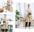 Nanxson Women Cotton Linen Bib Apron Cross Back Work Apron for Cooking,Baking,Crafting,Flower Arrangement CF3046