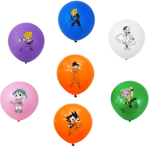 50Pcs Dragon Ball GT Party Decorations,Dragon Ball Party Banner,Super Saiyan Foil Balloon,Dragon Ball Latex Balloon,Dragon Ball Cupcake Topper and Dragon Cake Topper,Goku Party Supplies for kid's