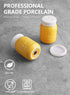 Sweese 812.105 Porcelain Salt & Pepper Shaker, Farmhouse Table Decor, 4 ounce each, Yellow