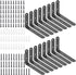 DYWISHKEY 5 InchX3 Inch Corner Brace 16 Pack, Shelf Bracket Heavy Duty Black Steel L Corner Bracket