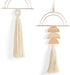 Macrame Wall Hanging Boho Wall Decor Gold Metal Wall Art Boho Tassel Home Wall Pediments 2 Pcs