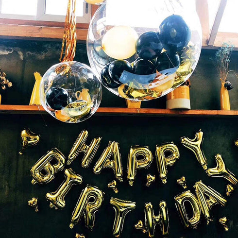 Party Led Balloons, 12 Pack Light Up Balloon Cell Battery 3 Meters String Lights 24 Inch Clear Balloon, for Birthday Party Wedding Decorations (Warm White)