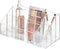 iDesign Clarity Cosmetic Palette Organizer for Vanity or Cabinet to Hold Makeup, Nail Polish, Cosmetic Accessories - 5 Compartments, Clear