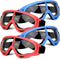 4 Pack Protective Glasses Safety Goggles Eye Shield, Face Glasses for Kids Eye Protection Goggles Compatible with Nerf Guns Foam Blaster Guns Game (Blue & Red)
