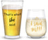I Said Yes Wine Glass That's What She Said Beer Glass, Engagement glass Set for Him, Her, Wedding, Bridal Shower