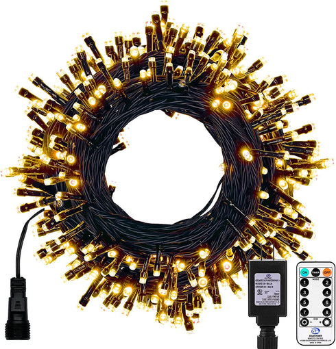 Christmas String Lights 98FT 300 LED Twinkle Fairy Lights String with 8 Light Modes for Christmas Trees Garland Wreath Wedding Indoor Outdoor Holiday Decorations with Warm White