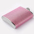 FYL Hip Flask for Liquor, Blue Glitter Flask 8oz with Never-Lose Cap