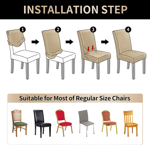 UMETE Chair Covers for Dining Room Set of 6, Dining Chair Slipcovers Stretch Dining Room Chair Covers Seat Protector, Washable Parsons Chair Cover for Home,Banquet(Black Graphics,6 Pack)