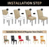UMETE Chair Covers for Dining Room Set of 6, Dining Chair Slipcovers Stretch Dining Room Chair Covers Seat Protector, Washable Parsons Chair Cover for Home,Banquet(Black Graphics,6 Pack)