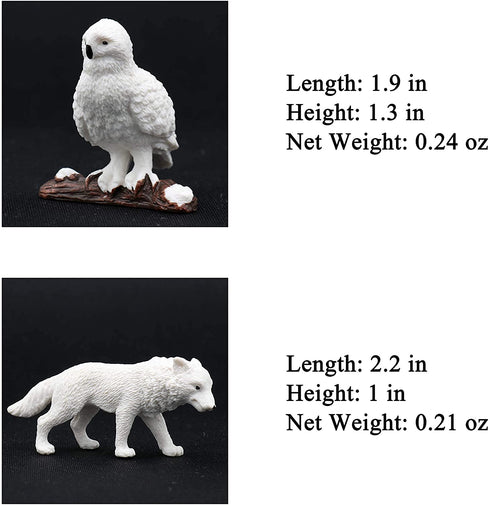 TMORU Arctic Animal Figures, 11 Pcs Realistic Polar Bear Figurines Set, Birthday Cake Toppers Toy Gift for Kids