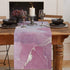 Marble Pink Table Runner-Cotton Linen-90 Inch Long Agate Gold Line Holiday Dresser Scarves,Abstract Modern Art Ombre Tablerunner for Kitchen Coffee/Dining Bedroom Home Living Room Dinner Scarf D©cor