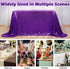 Kirsooku Purple Sequin Tablecloth Glitter Sparkly Iridescent Shimmer for Round Table Cloth 70 Inch Table Covers Decorations for Birthday Party Supplies Event Wedding Table Skirt Decor