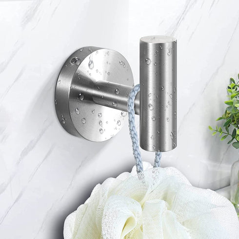 Towel Hooks for Bathrooms Towel Hook 4 Pack Bathroom Towel Hooks Brushed Nickel Robe Hook for Cabinet Closet Door Towel Hooks for Bathroom Wall Mounted Brushed Nickel Towel Hook