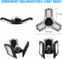 UL Certified LED Garage Lights Ceiling Lights, 6500 Lumens, E26/E27 Adjustable Ceiling LED Lights, 60W, Ultra Bright 5000K Natural Daylight White, Deformable Trilights, Adjustable Panel
