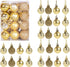 GOOTRADES Set of 24 Mini Shatterproof Christmas Balls Tree Ornaments Party Decoration, 3cm/1.18'' (Gold)