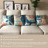 ULOVE LOVE YOURSELF Ocean Theme Square Pillow Case Mediterranean Style Decorative Cotton Linen Throw Coastal Cushion Cover Sets 18 X 18 Inch Pillow Covers, 4 Pack Nautical Pillow Covers (Sea Theme-2)