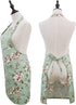 Saukore 2 Pack Floral Aprons for Women, Adjustable Kitchen Chef Aprons with Rose Pattern for Cooking Baking Gardening - Cute Mother's Day, Birthday Gifts for Bakers Mom Wife Grandma