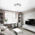 LED Flush Mount Ceiling Light | Dimmable | Brushed Nickel | Double Ring | Round (10 inches, Adjustable Light Color)