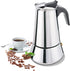 FCUS Stovetop Espresso Maker, Moka Pot, 200ml/6.5oz/4cup Percolator Italian Coffee Maker, Classic Cafe Maker, Stainless Steel, Suitable For Induction Cookers