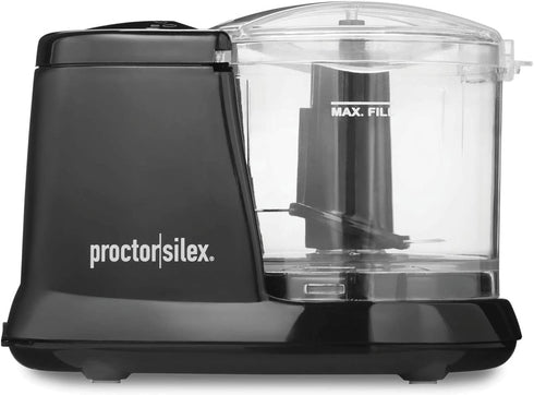 Proctor Silex Durable Mini Food Processor & Vegetable Chopper to Chop, Puree & Emulsify, 1.5 Cup, Black