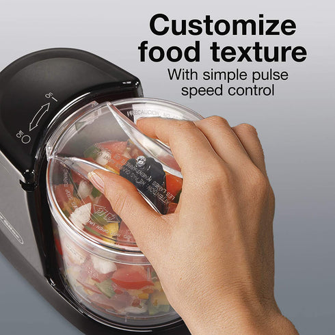 Proctor Silex Durable Mini Food Processor & Vegetable Chopper to Chop, Puree & Emulsify, 1.5 Cup, Black