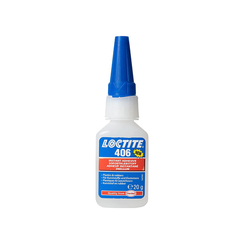 Genuine Henkel Loctite 406 Super Glue - Instant Adhesive - 20g (0.70 Oz) - Ideal for use on Plastic & Rubber