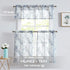 FMFUNCTEX White Valance Curtains for Windows Print Tree Branch Semi-Sheer Valance Grey/Blue,1 Panel, 50? Width x 15" Length