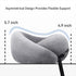 Visenta Neck Pillow for Travel. Premium Memory Foam. 360 Degree Neck Support Provides Incredible Comfortable. Dual-Side Chin Support. Compressible with Travel Pouch. Great Gift Choice. (Gray)