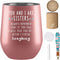 You & I Are Sisters Tumbler - Fancyfams - 12 oz Stainless Steel Wine Tumbler - Sister Birthday Gifts from Sister - Sister Gifts for Woman - Sister Gifts (Rose Gold)