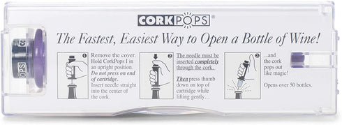 Cork Pops Black 6.5 Inch Original Wine Bottle Opener