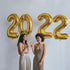 ORDA New Years Eve Party Supplies 2022, 47PCS Happy New Year Decorations Including Gold-Glitter Happy New Year Banner, 2022 Gold Foil Number Balloons, Black and Gold Confetti Balloons, Star Balloons, 4D Balloons