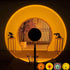 Sunset Light Rainbow Projection Lamp, LED 90 Degree Night Light, Network Red Light with USB Modern Floor Stand Night Light Living Room Bedroom Decor