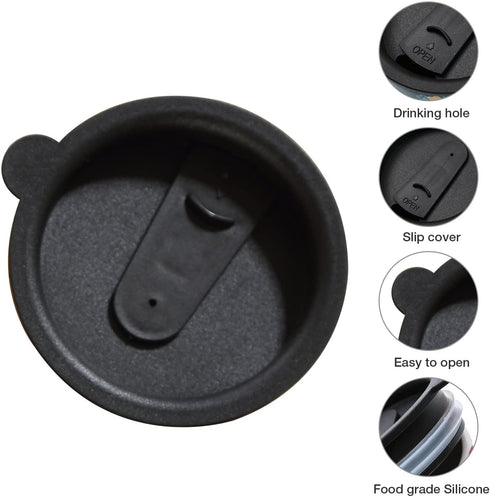 CEDAR HOME Coffee Ceramic Mug Porcelain Latte Tea Cup With Lid 17oz. Orange Flower