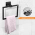 Matte Black Towel Ring SUS 304 Stainless Steel, FadimiKoo Hand Towel Holder for Bathroom, Square-Shape
