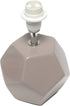 Simple Designs Round Prism Mini Table Lamp with Matching Fabric Shade