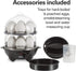Hamilton Beach 3-in-1 Electric Hard Boiled Egg Cooker, Poacher & Omelet Maker, Holds 14, Black (25508)