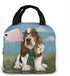 Basset Hound Dog Portable Lunch Bag Woman Waterproof Tote Shoulder Bags Box Small Handbags Purses,Shopping Office/School/Picnic/Travel/Camping