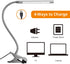 LEPOWER Led Clip on Light, Book Light for Reading in Bed, 4W Reading Light 3 Color Temperature Settings Stepless Adjustable Brightness Clip Lamp for Desk, Bed Headboard, Computer and Piano
