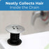 TubShroom Tub Drain Hair Catcher, Black Chrome Drain Protector and Hair Catcher for Bathroom Drains, Fits 1.5? 1.75? Bathtub and Shower Drains