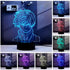 Shoto Todoroki 3D Illusion LED Anime Lamp MHA 16 Colors RGB Remote Control Desk My Hero Academia Night Light for Boys Birthday